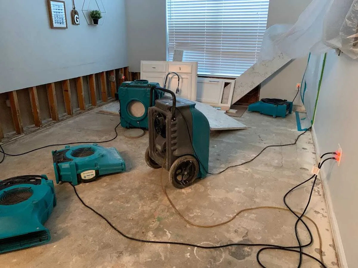 Dehumidifier in flood-cut room for Water Extraction & Removal in Tanglewilde